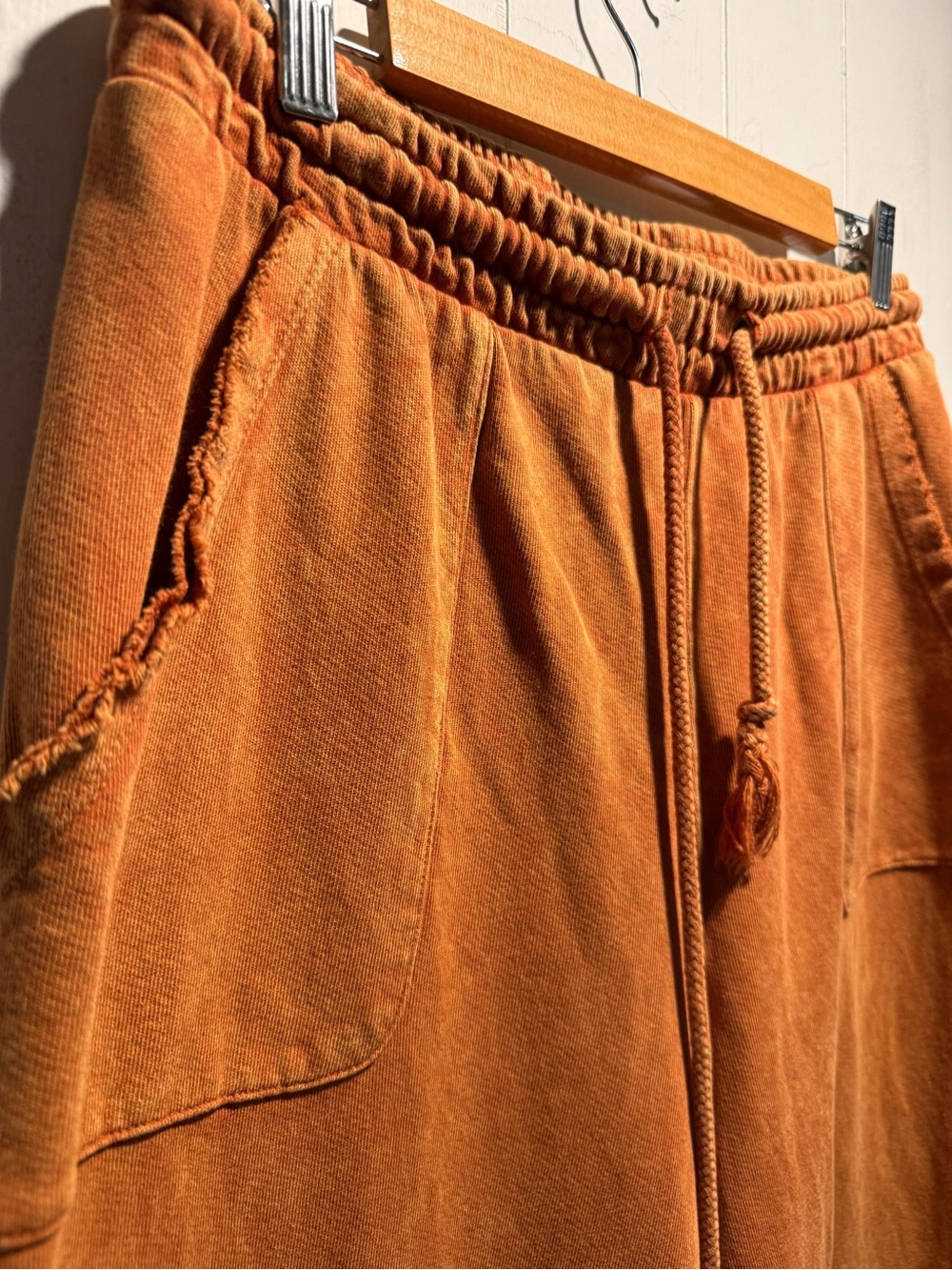 Relaxing Robin Wide-Leg Drawstring Pants - Rust Orange - Picture 4 of 6